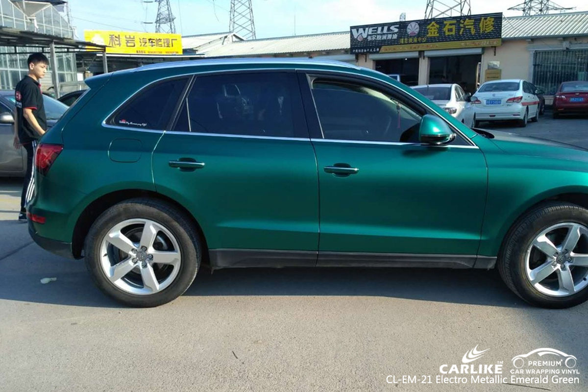 CARLIKE CL-EM-21 electro metallic emerald green car wrapping vinyl