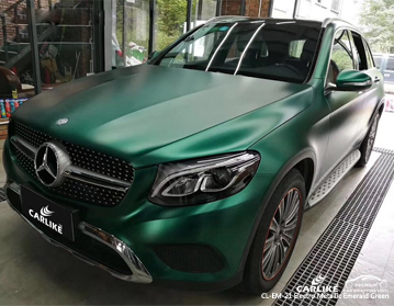 CL-EM-21 Emballage de vinyle électro métallique vert émeraude pour Mercedes-Benz