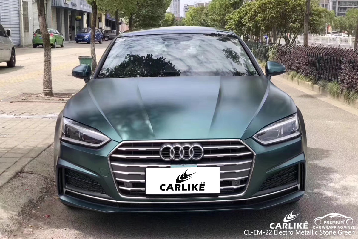 CARLIKE CL-EM-22 electro metallic stone green car wrap vinyl for Audi