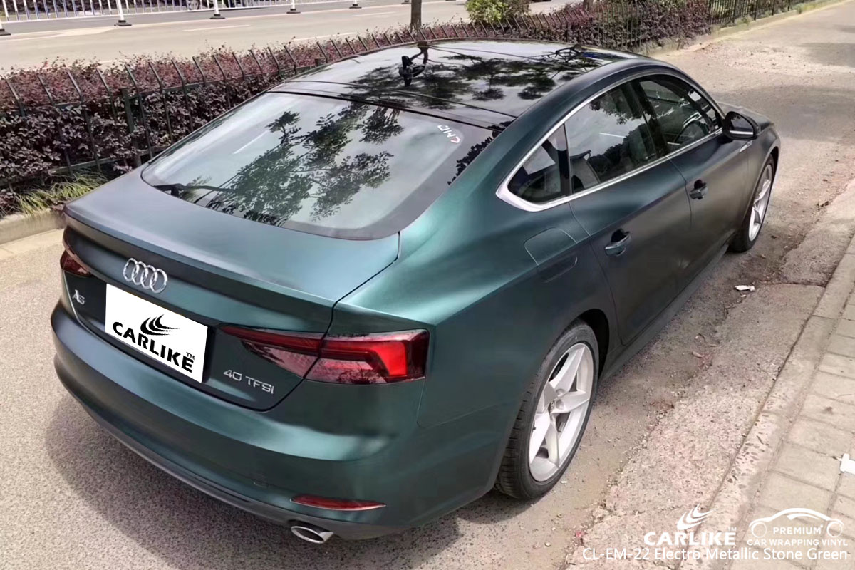 CARLIKE CL-EM-22 electro metallic stone green car wrap vinyl for Audi