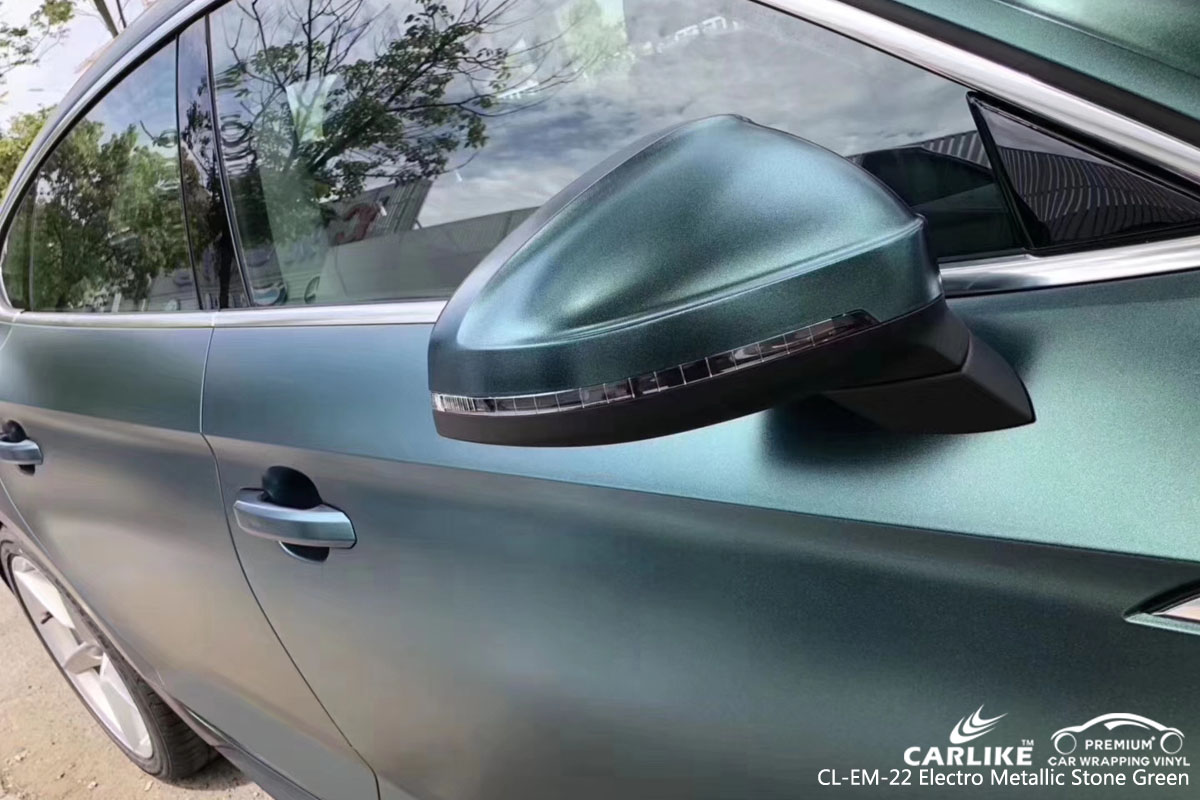 CARLIKE CL-EM-22 electro metallic stone green car wrap vinyl for Audi