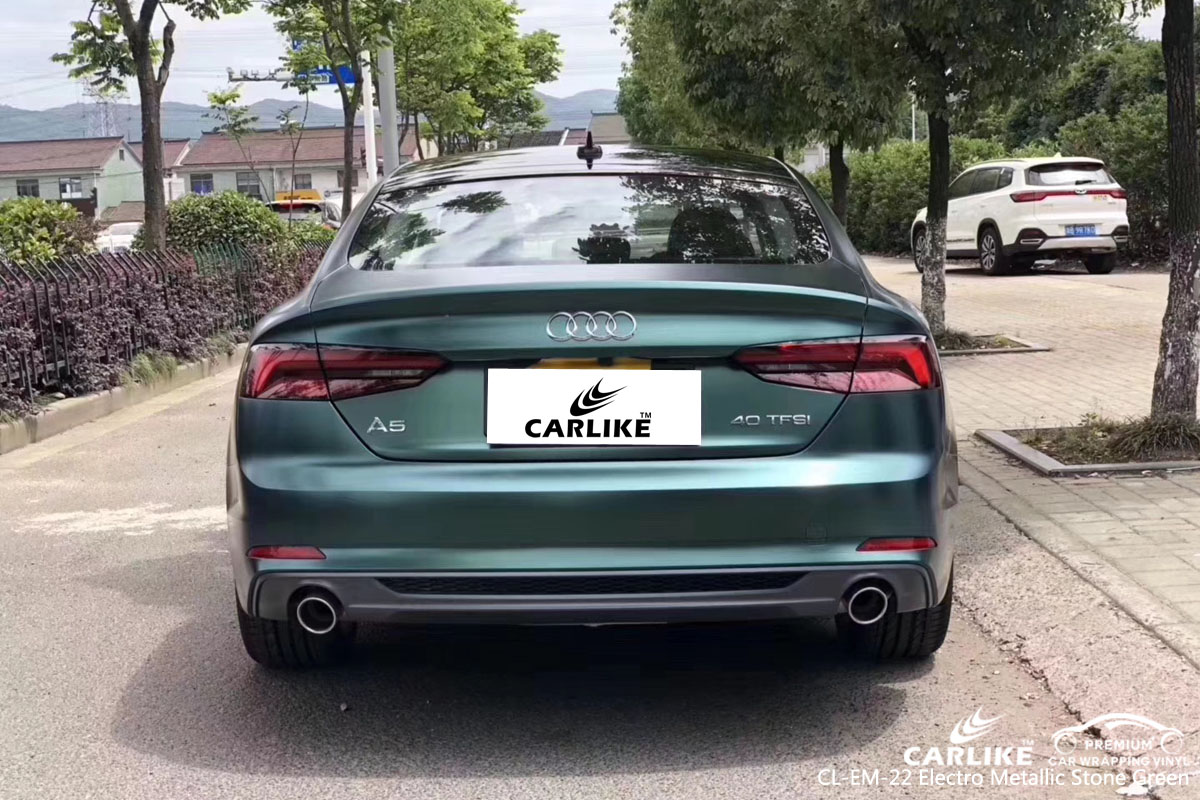 CARLIKE CL-EM-22 electro metallic stone green car wrap vinyl for Audi