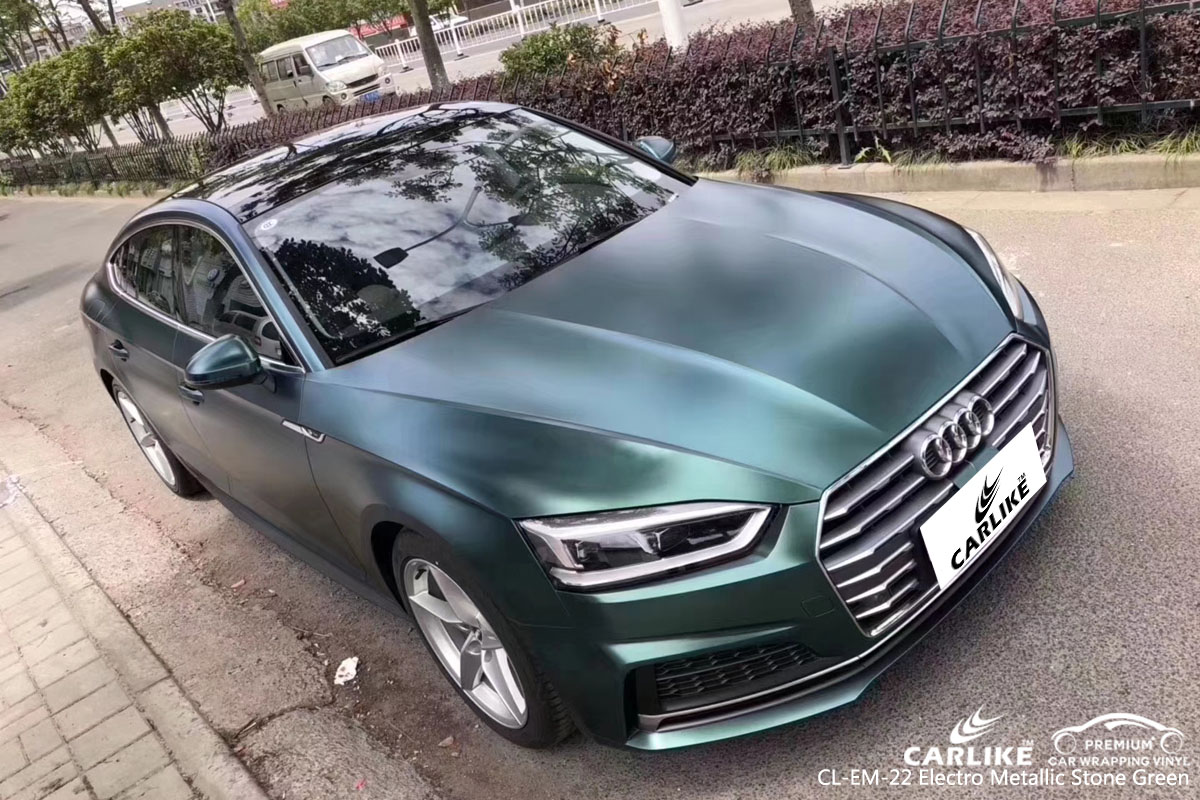 CARLIKE CL-EM-22 electro metallic stone green car wrap vinyl for Audi