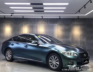 CARLIKE CL-EM-22 Infiniti için elektro metalik taş yeşil araba sarma vinil