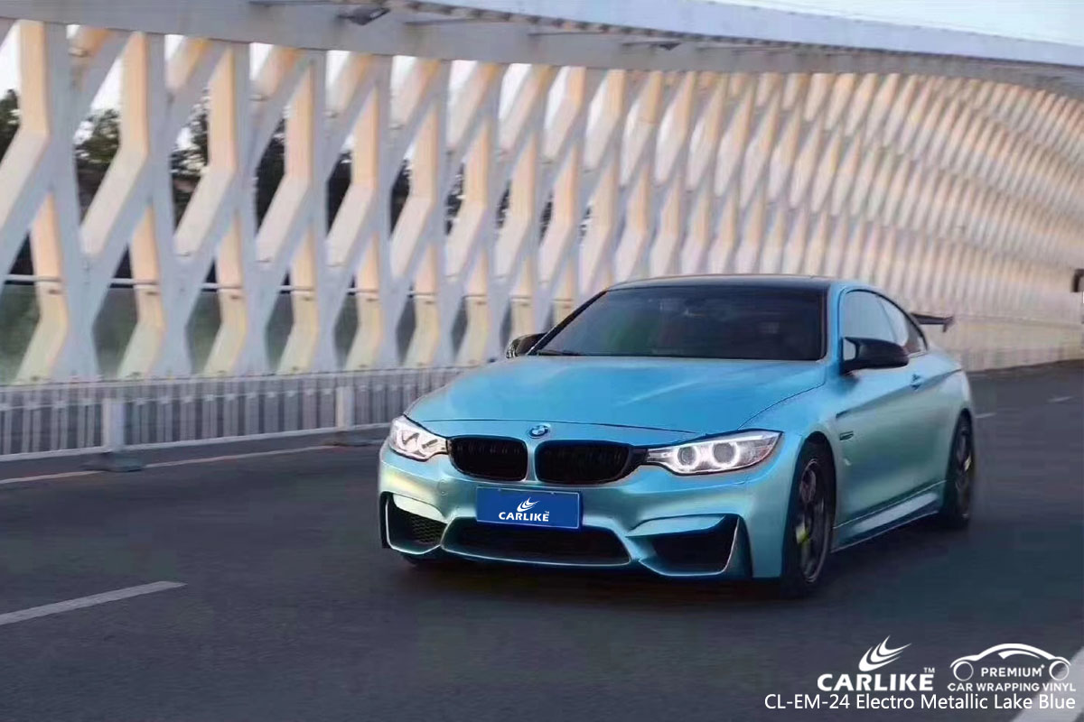 CARLIKE CL-EM-24 electro metallic lake blue car wrap vinyl for BMW