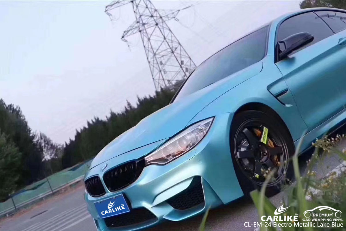 CARLIKE CL-EM-24 electro metallic lake blue car wrap vinyl for BMW