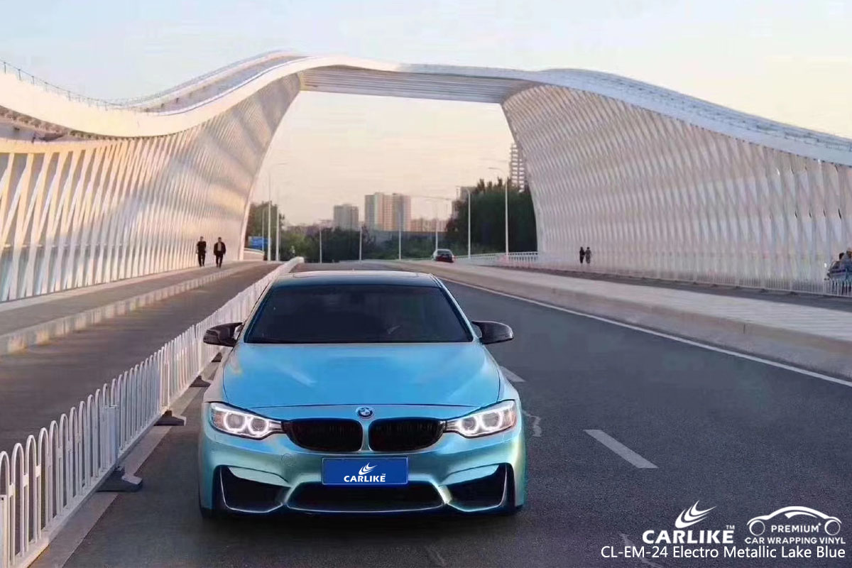 CARLIKE CL-EM-24 electro metallic lake blue car wrap vinyl for BMW