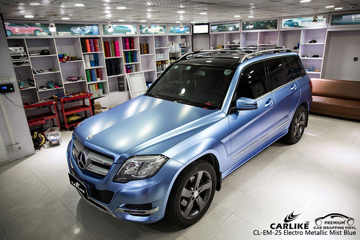 CARLIKE CL-EM-25 electro metallic mist blue car wrap vinyl for Audi
