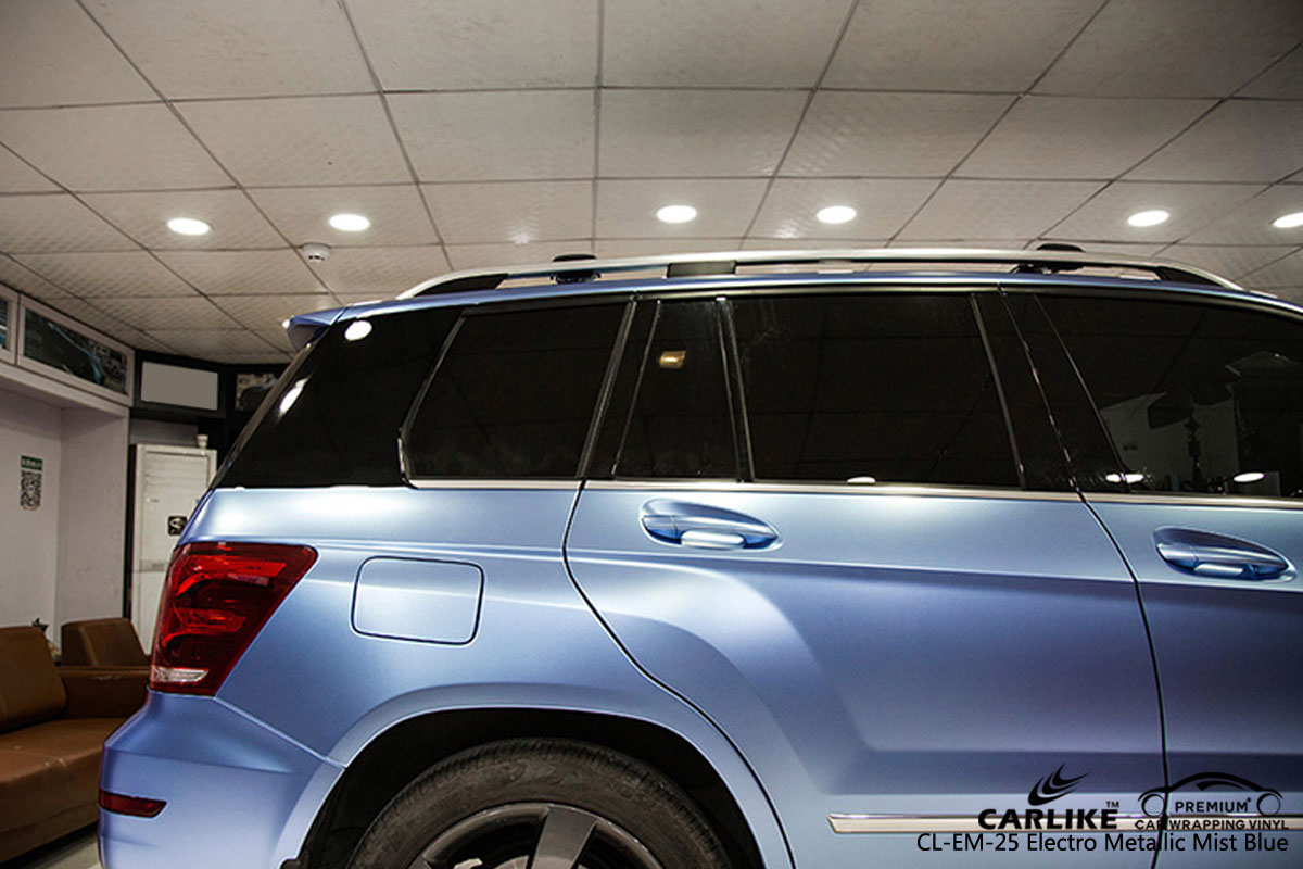 CARLIKE CL-EM-25 electro metallic mist blue car wrap vinyl for Audi