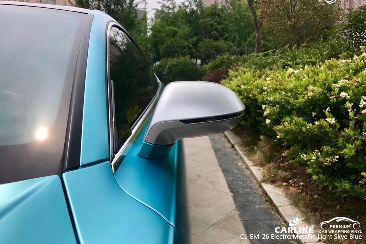 CARLIKE CL-EM-26 electro metallic light sky blue car wrap vinyl for Audi