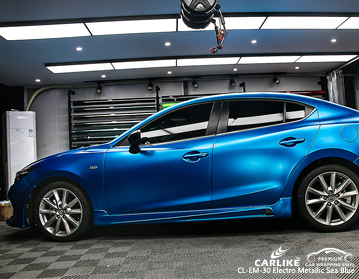 CL-EM-30 electro metallic sea blue car wrap vinyl singapore for Mazda
