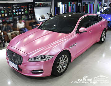 CL-EM-32 electro metallic light pink vinyl car wrap designs for Jaguar