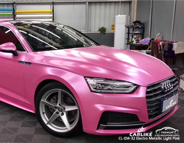 CL-EM-32 eletro luz metálica - vinil cor-de-rosa do envoltório do carro para Audi