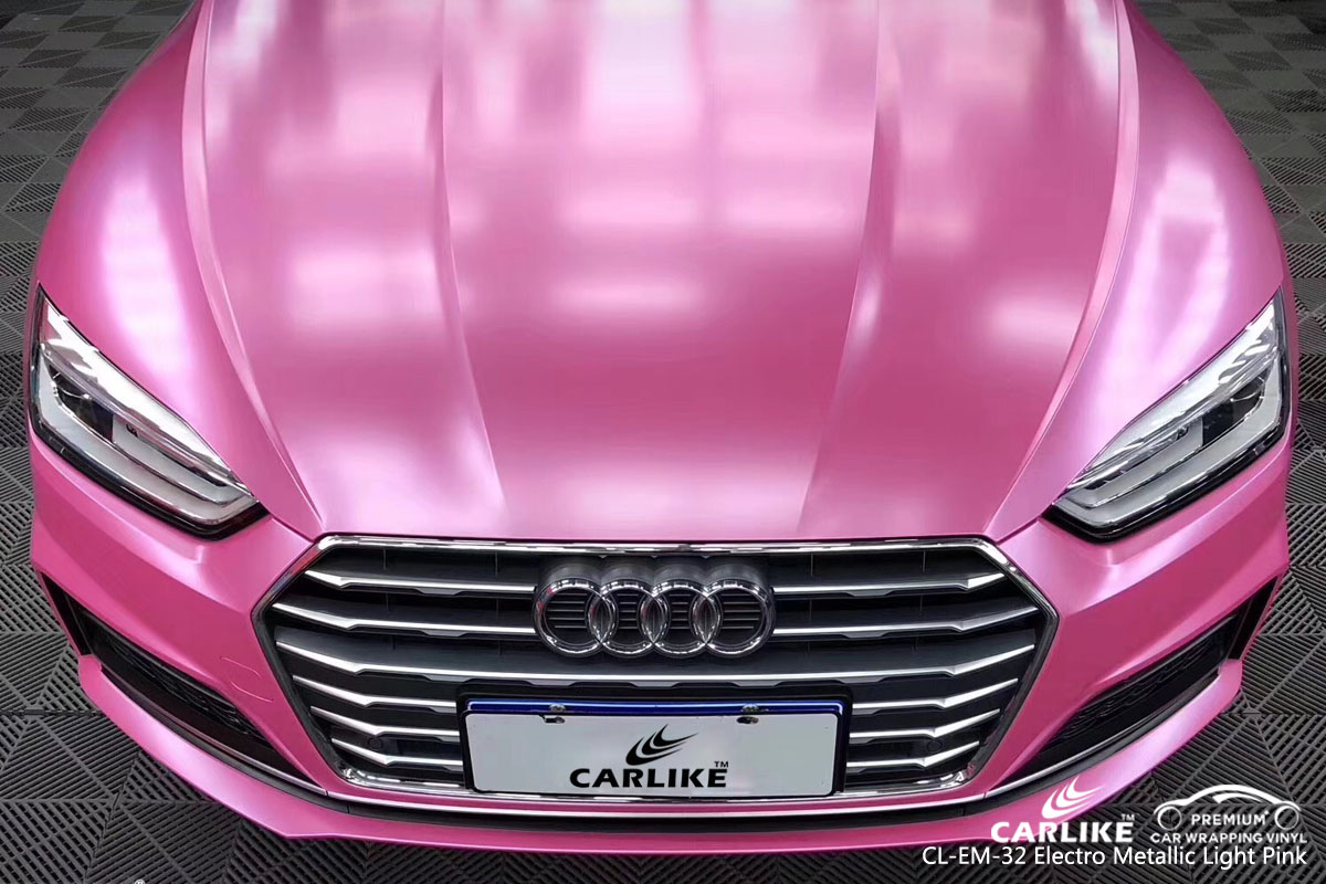 CARLIKE CL-EM-32 electro metallic light pink car wrap vinyl for Audi