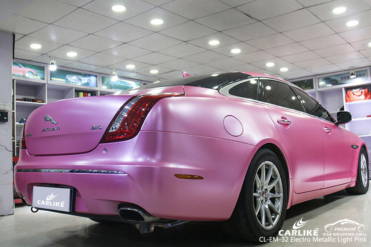 CARLIKE CL-EM-32 electro metallic light pink car wrap vinyl for Jaguar