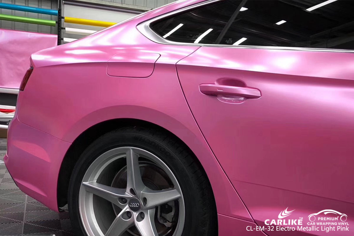 CARLIKE CL-EM-32 electro metallic light pink car wrap vinyl for Audi