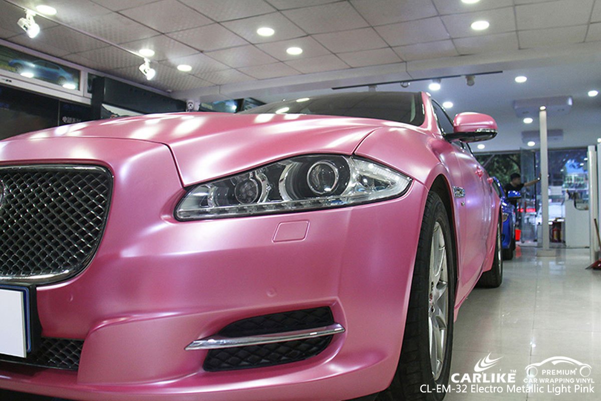 CARLIKE CL-EM-32 electro metallic light pink car wrap vinyl for Jaguar