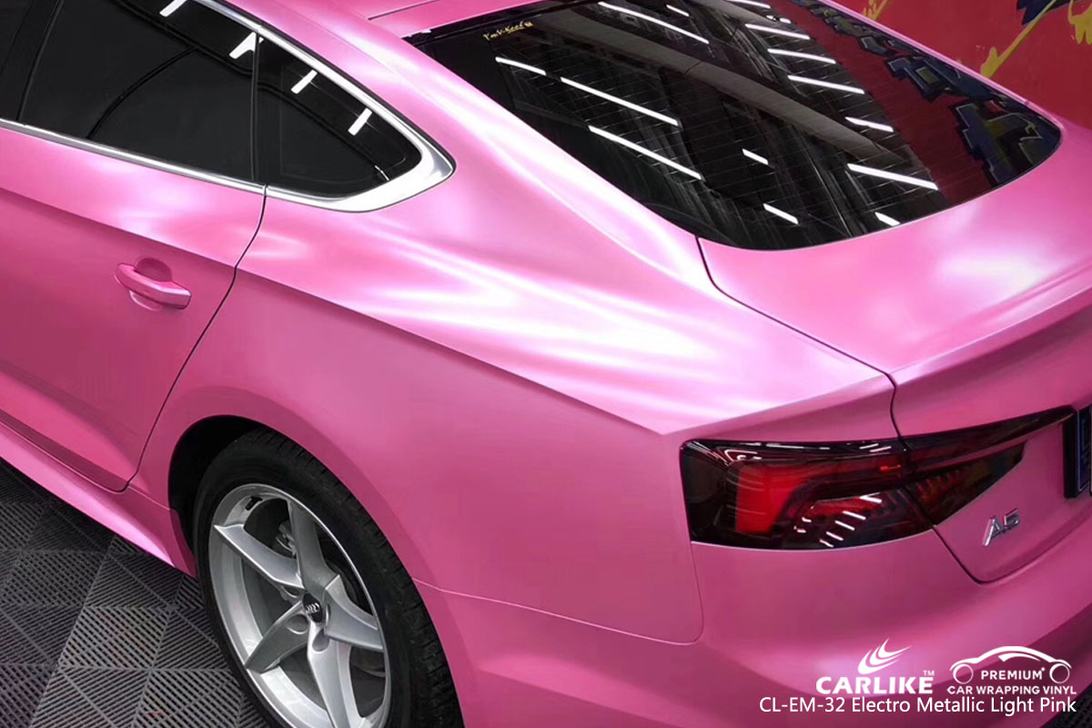 CARLIKE CL-EM-32 electro metallic light pink car wrap vinyl for Audi