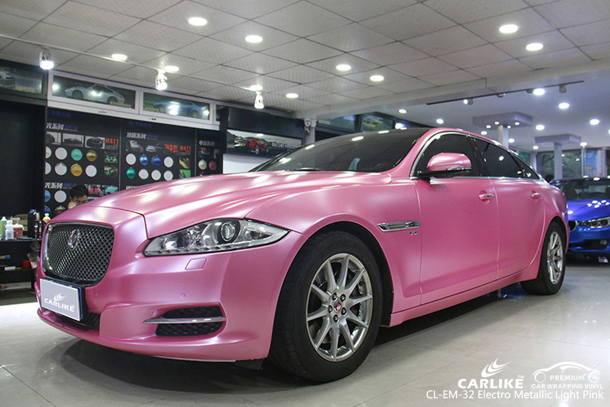 CARLIKE CL-EM-32 electro metallic light pink car wrap vinyl for Jaguar