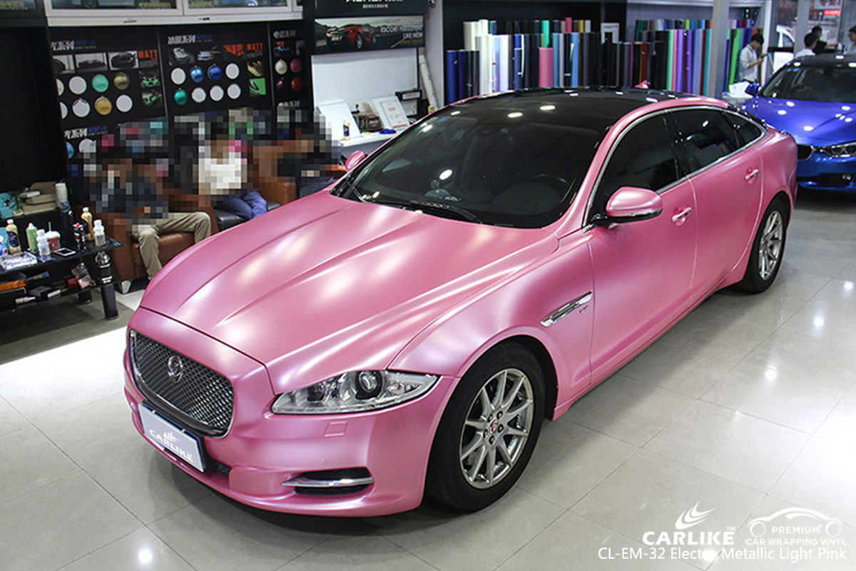 CARLIKE CL-EM-32 electro metallic light pink car wrap vinyl for Jaguar