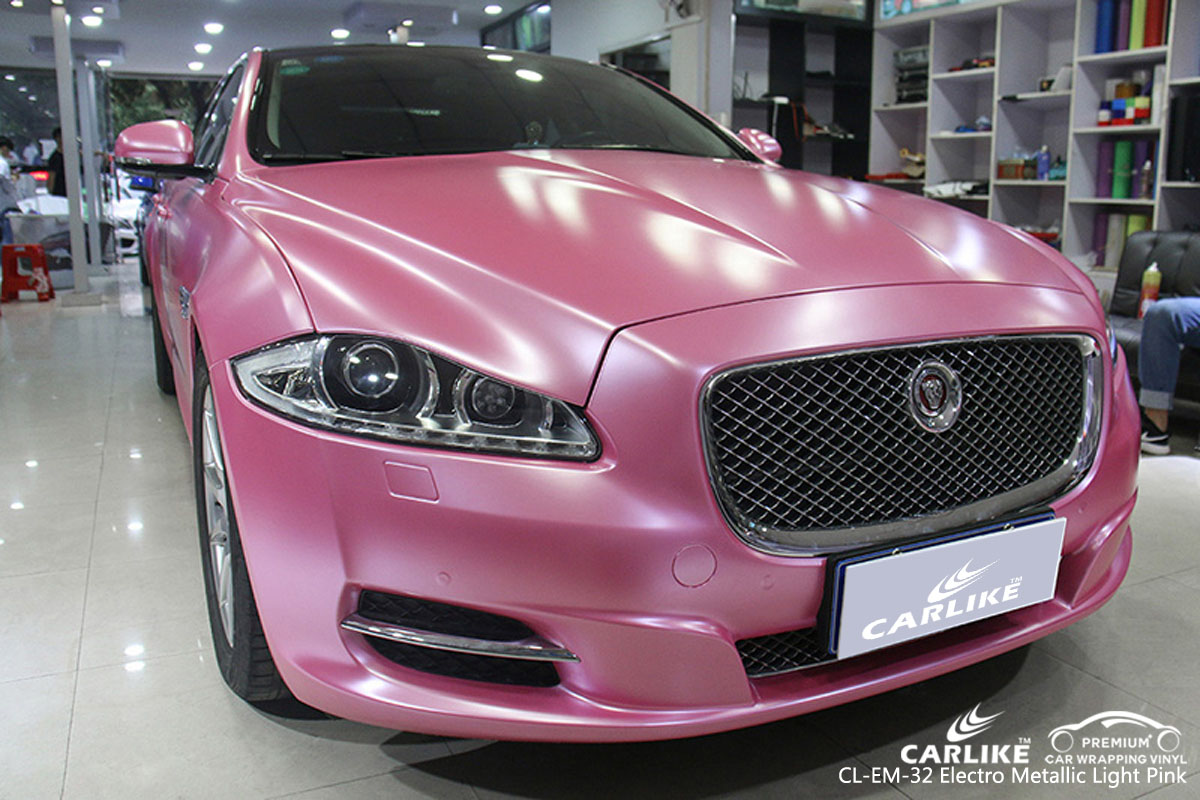 CARLIKE CL-EM-32 electro metallic light pink car wrap vinyl for Jaguar