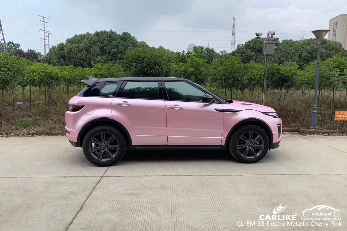 CARLIKE CL-EM-33 electro metallic cherry pink car wrap vinyl for Land Rover