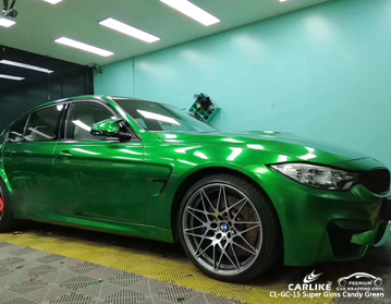 CARLIKE CL-GC-15 BMW için süper parlak şeker yeşil araba sarma vinil