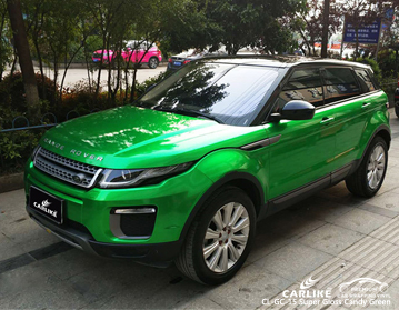 CL-GC-15 super gloss candy green car vinyl wrap for sale for Land Rover