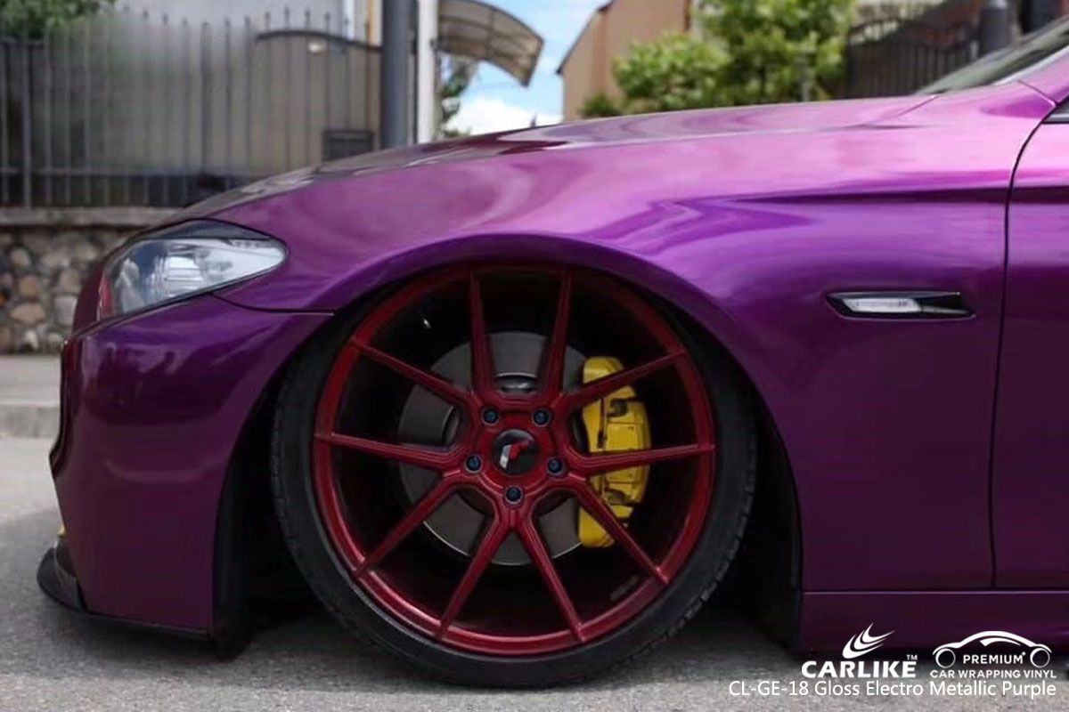 CARLIKE CL-GE-18 gloss electro metallic purple car wrap vinyl for BMW