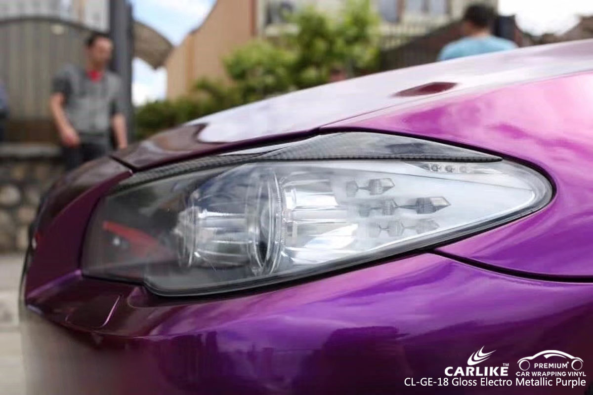 CARLIKE CL-GE-18 gloss electro metallic purple car wrap vinyl for BMW