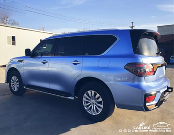 CARLIKE CL-GE-23 Parlak elektro metalik sis mavi Nissan için araba sarma vinil