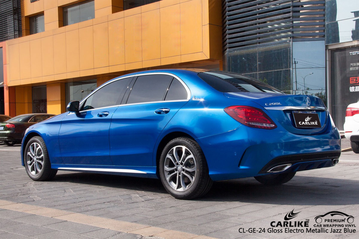 cl ge 24 gloss electro metallic jazz blue vinyl car wrapping durban for