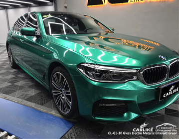 CL-GE-30 gloss electro metallic emerald green auto vinyl wrap malaysia for BMW