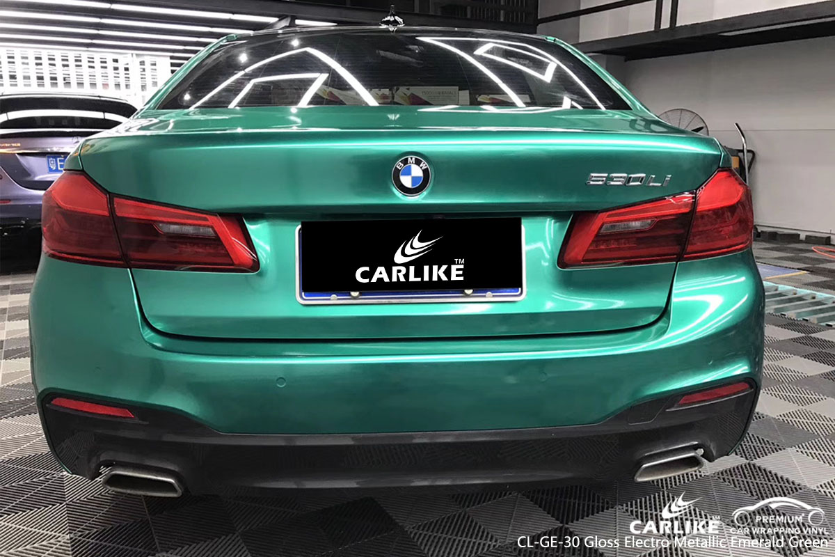 CARLIKE CL-GE-30 gloss electro metallic emerald green car wrap vinyl for BMW