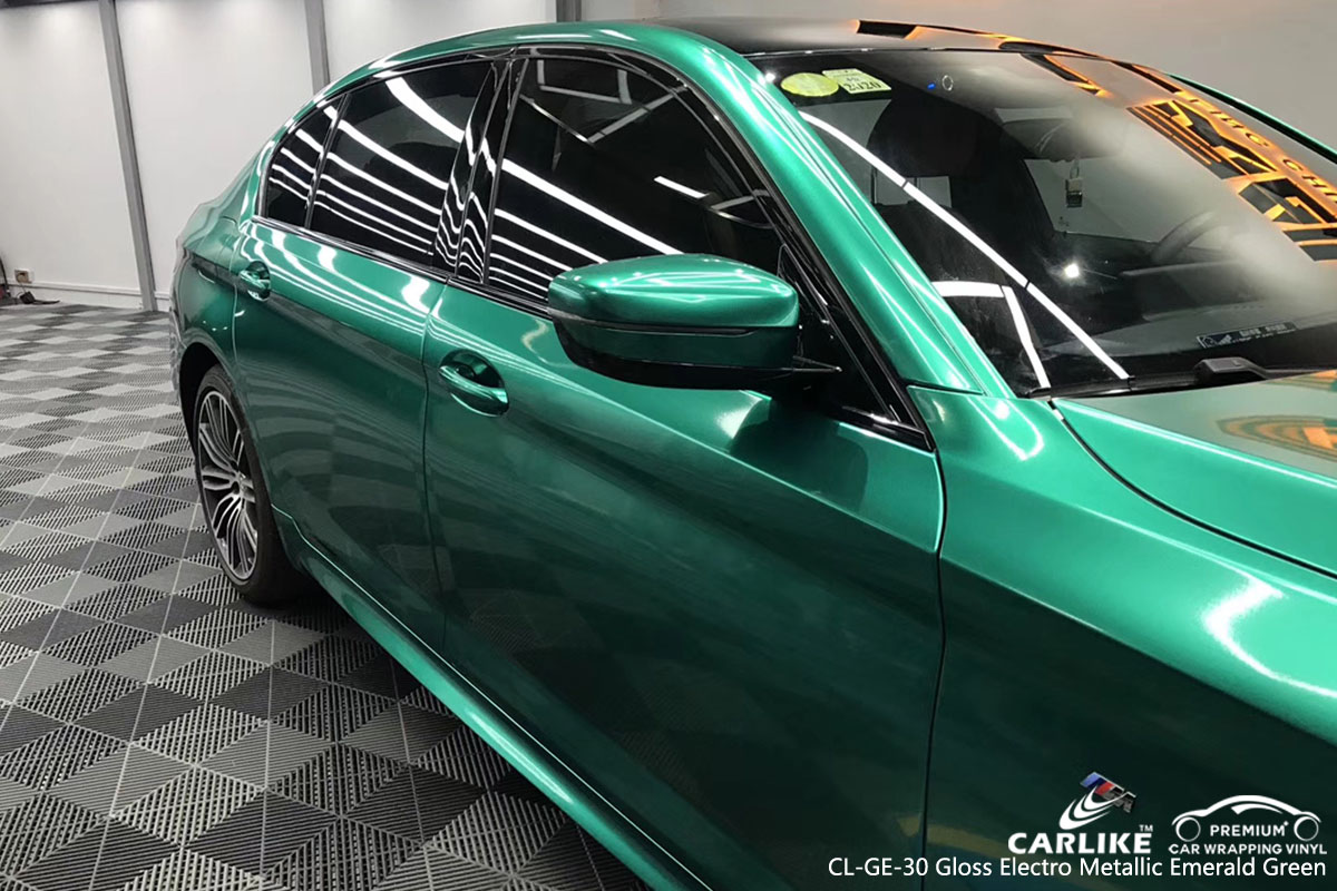 CARLIKE CL-GE-30 gloss electro metallic emerald green car wrap vinyl for BMW