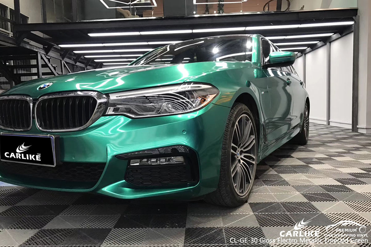 CARLIKE CL-GE-30 gloss electro metallic emerald green car wrap vinyl for BMW