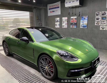 CARLIKE CL-GE-31 BMW için parlak elektro metalik yeşil araba sarma vinil
