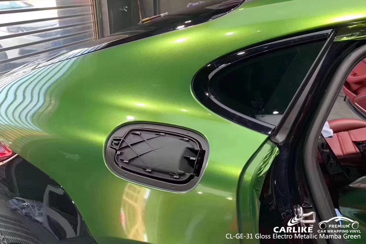 CARLIKE CL-GE-31 gloss electro metallic mamba green car wrap vinyl for BMW