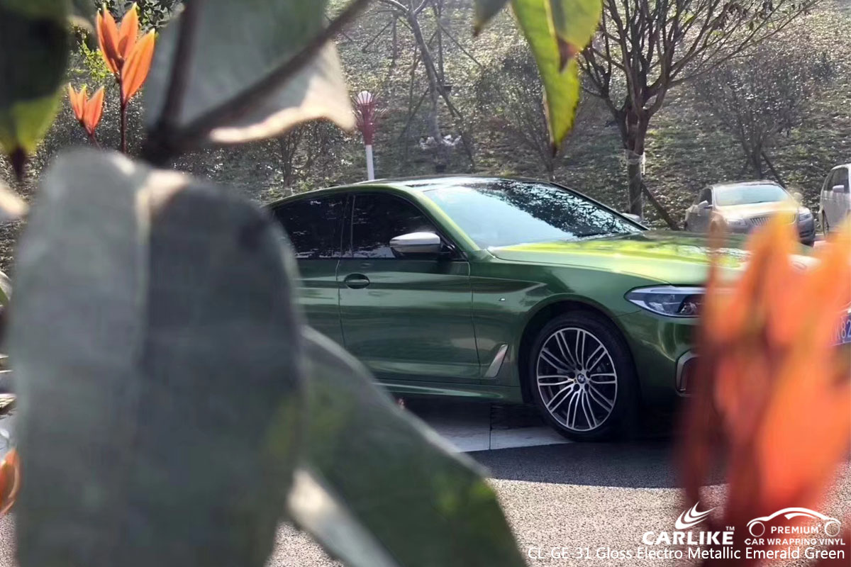 CARLIKE CL-GE-31 gloss electro metallic emerald green car wrap vinyl for BMW