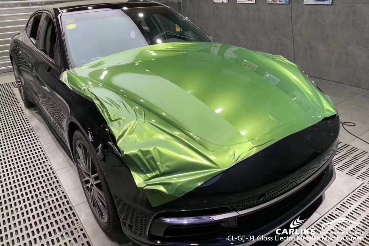 CARLIKE CL-GE-31 gloss electro metallic mamba green car wrap vinyl for BMW