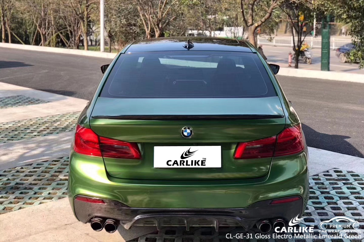 CARLIKE CL-GE-31 gloss electro metallic emerald green car wrap vinyl for BMW