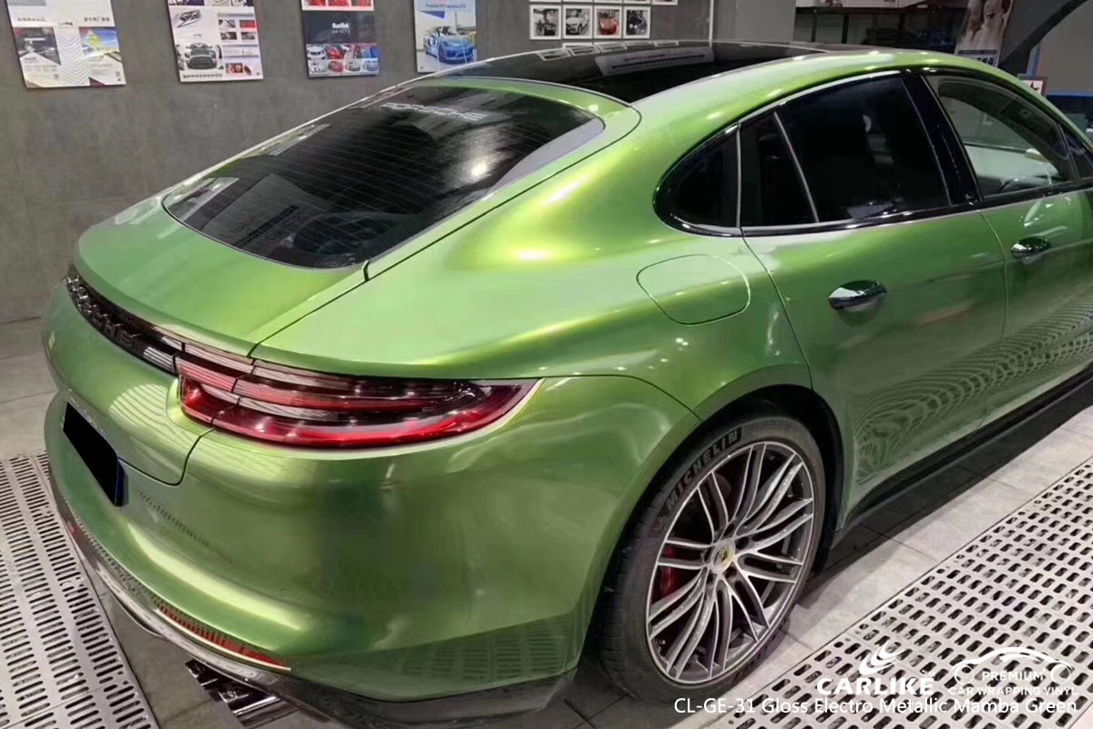 CARLIKE CL-GE-31 gloss electro metallic mamba green car wrap vinyl for BMW