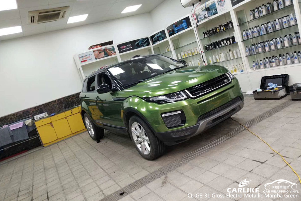 CARLIKE CL-GE-31 gloss electro metallic mamba green car wrap vinyl for Land Rover