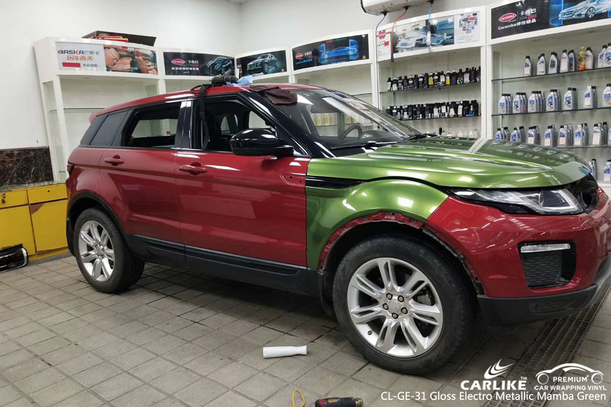 CARLIKE CL-GE-31 gloss electro metallic mamba green car wrap vinyl for Land Rover