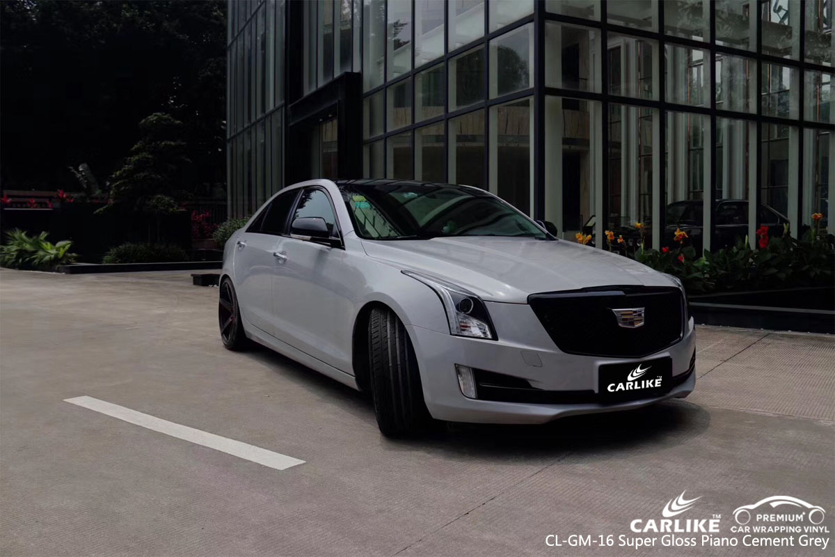CARLIKE CL-GM-16 super gloss piano cement grey car wrap vinyl for Cadillac