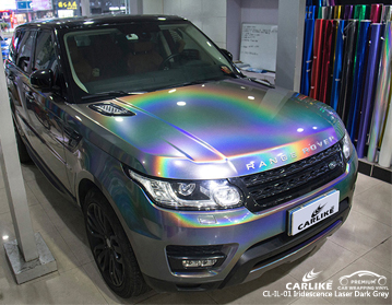 CL-IL-01 vinil cinzento escuro do envoltório do carro do laser do iridescence para Land Rover