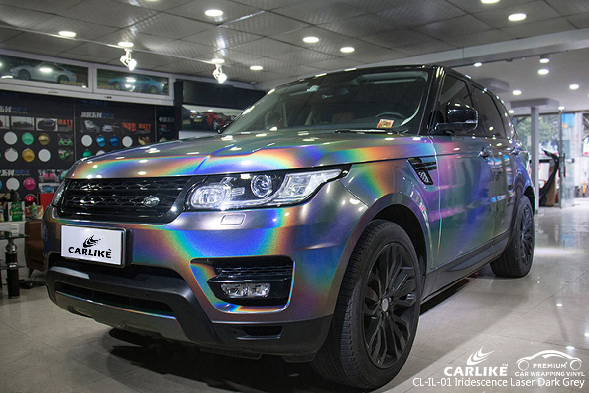 CARLIKE CL-IL-01 iridescence laser dark grey car wrap vinyl for Land Rover