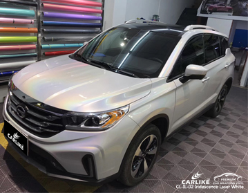 CARLIKE CL-IL-02 Yanardönerlik lazer beyaz araba wrap vinil Trumpchi için