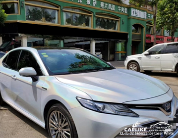 CARLIKE CL-IL-02 Yanardönerlik lazer beyaz araba Toyota için sarma vinil