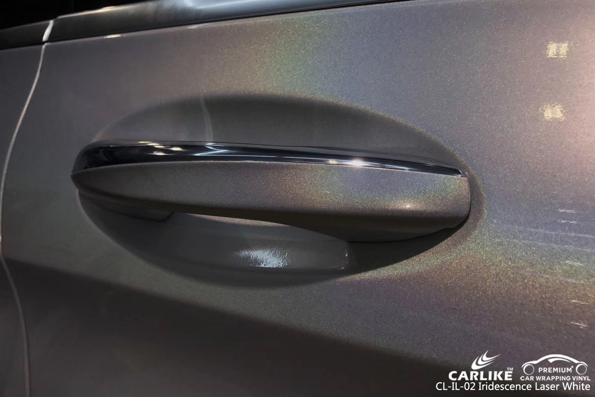 CARLIKE CL-IL-02 iridescence laser white car wrap vinyl for Mercedes-Benz